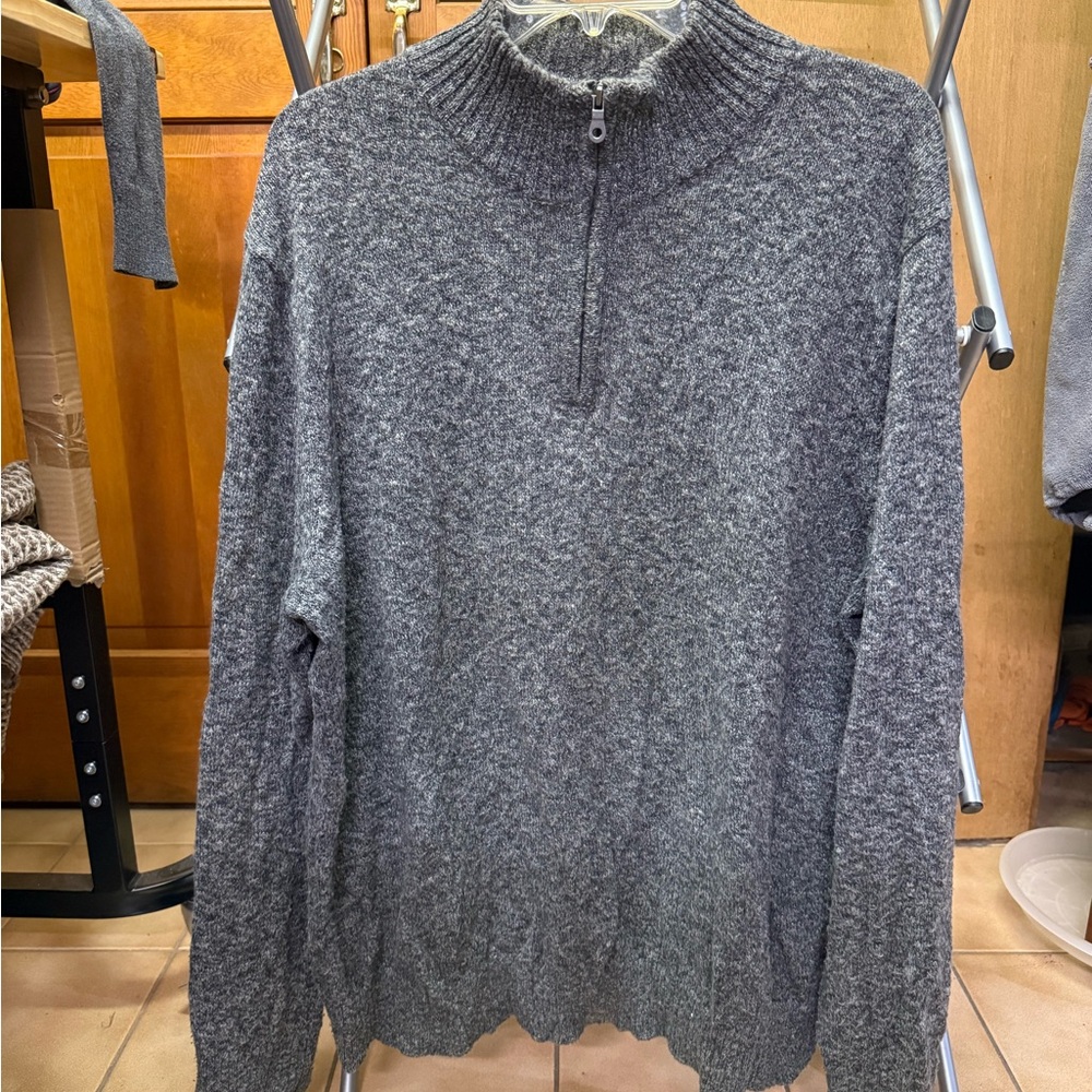 Croft & Barrow Men's Charcoal Zip-Up Sweater